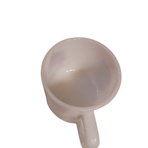 Vintage Milk Glass Rose-June Birth Flower Mug | Silent Adoration & Undying Love - Picture 7 of 9